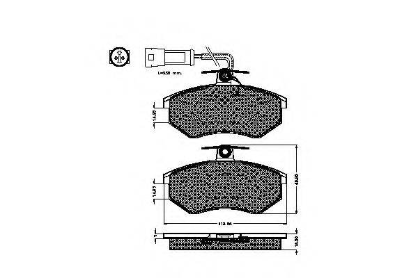 AUDI 853698151E Комплект гальмівних колодок, дискове гальмо