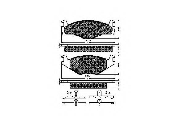 FIRST LINE 3035 Комплект гальмівних колодок, дискове гальмо