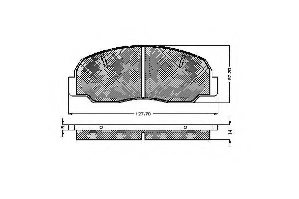 MAZDA UH01-49-280 Комплект гальмівних колодок, дискове гальмо