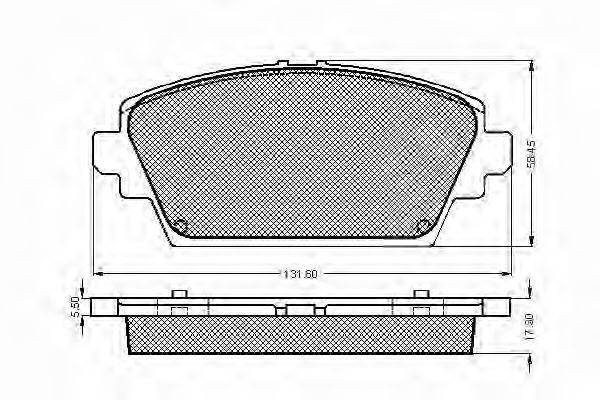 NISSAN 41060-4U125 Комплект гальмівних колодок, дискове гальмо