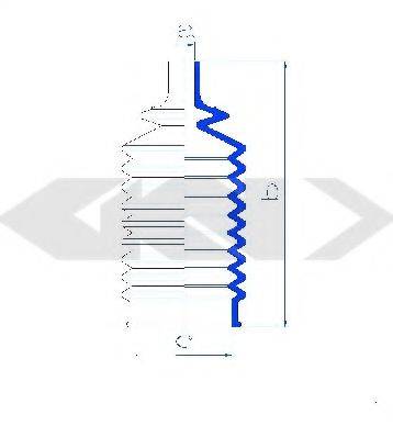 FORD 6047904 Комплект пильника, рульове керування