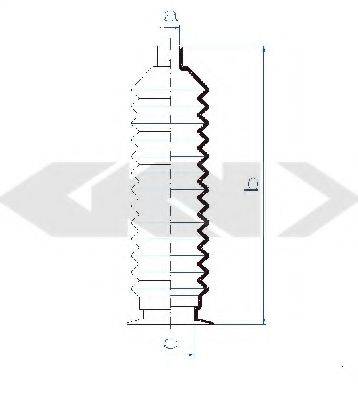 KIA KK15032125A Комплект пильника, рульове керування