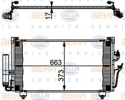 BEHR HELLA SERVICE 8FC351301581 Конденсатор, кондиціонер