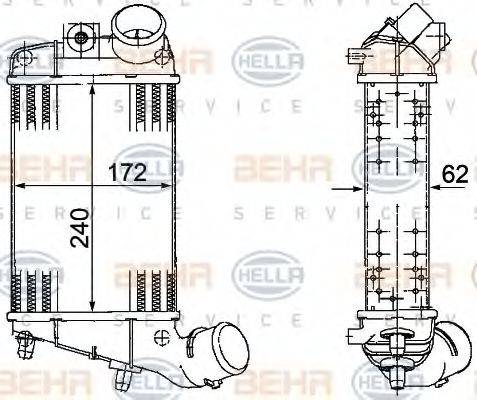 BEHR HELLA SERVICE 8ML376746561 Інтеркулер