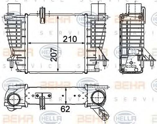 BEHR HELLA SERVICE 8ML376756621 Інтеркулер