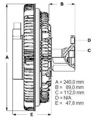 VOLVO 8149972 Зчеплення, вентилятор радіатора