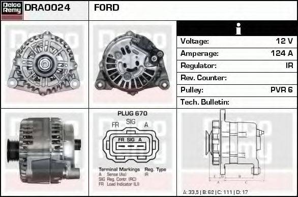 FORD 2T1UBC Генератор