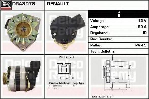 DELCO REMY DRA3078