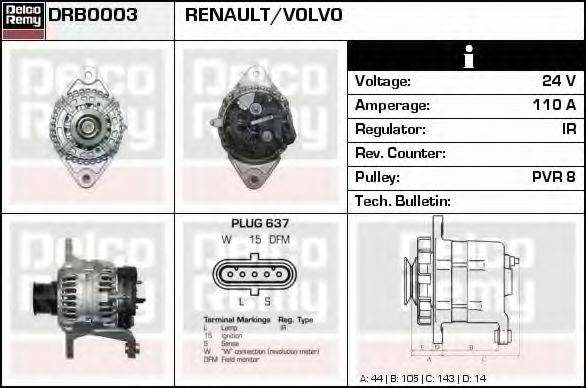 DELCO REMY DRB0003