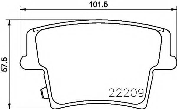 CHEVROLET 1803 7559 Комплект гальмівних колодок, дискове гальмо