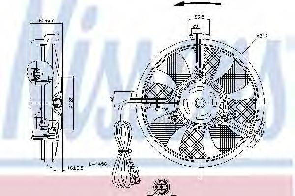VW 1 009 901 Вентилятор, конденсатор кондиціонера