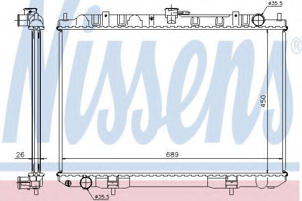 NISSENS 68703A Радіатор, охолодження двигуна