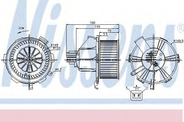 VAUXHALL 1845107 Вентилятор салону