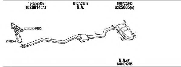 WALKER BWT18448 Система випуску ОГ