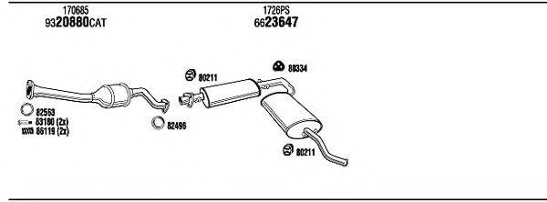 WALKER PEH16645B Система випуску ОГ