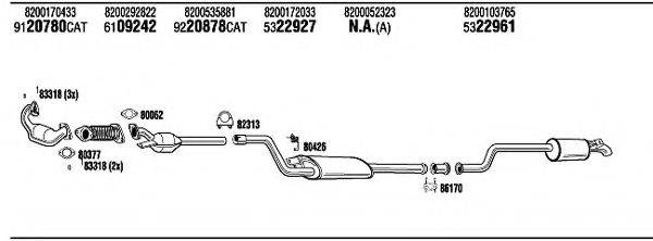 WALKER RE93301 Система випуску ОГ