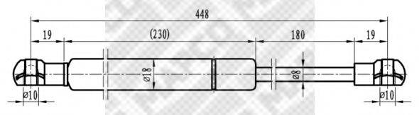 CITROEN/PEUGEOT 9637115080 Газова пружина, кришка багажника