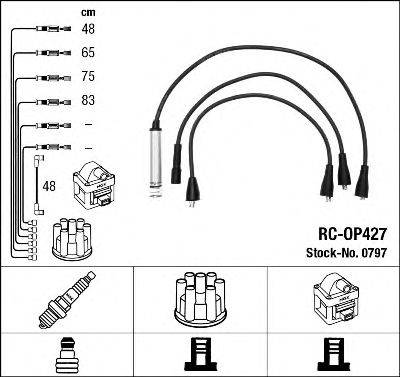 OPEL 90 009 357 Комплект дротів запалювання