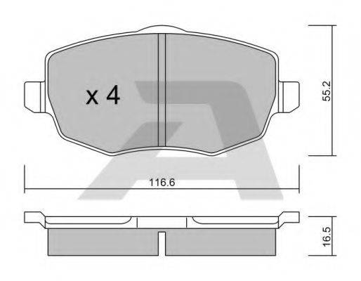 AISIN BPFI1031 Комплект гальмівних колодок, дискове гальмо