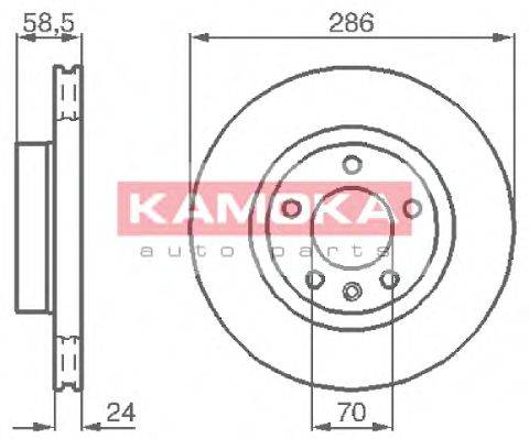 KAMOKA 1031394 гальмівний диск