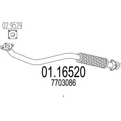 MTS 0116520 Труба вихлопного газу