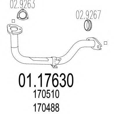 MTS 0117630 Труба вихлопного газу