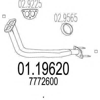 MTS 0119620 Труба вихлопного газу