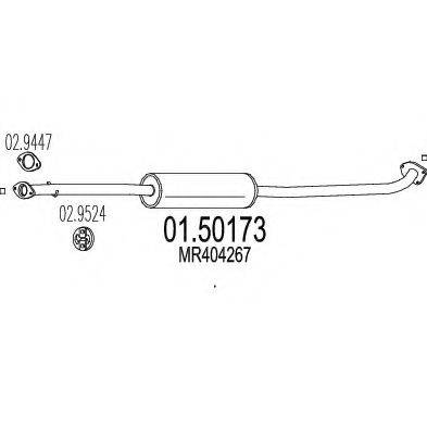 MTS 0150173 Середній глушник вихлопних газів