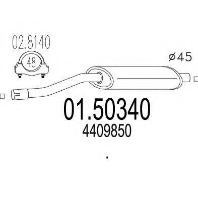 ROSI 01056 Середній глушник вихлопних газів