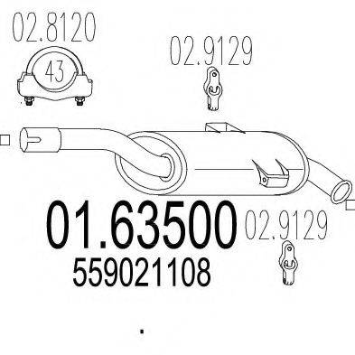 ZARA 12759 Глушник вихлопних газів кінцевий