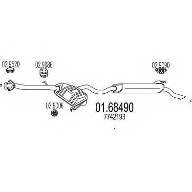 MTS 0168490 Глушник вихлопних газів кінцевий