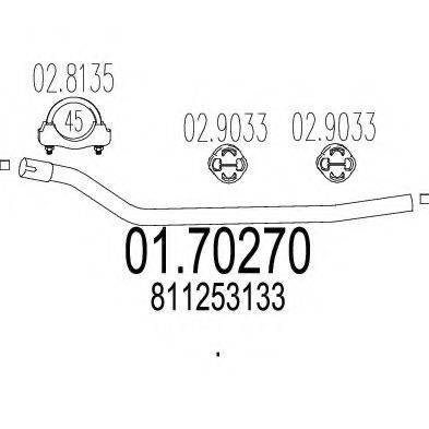 MTS 0170270 Труба вихлопного газу