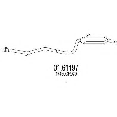MTS 0161197 Глушник вихлопних газів кінцевий