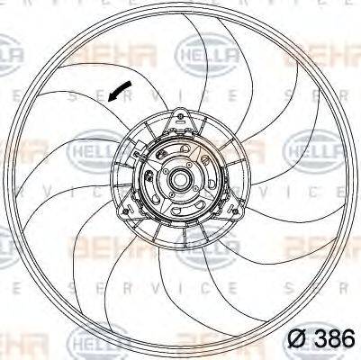 OPEL 13 41 397 Вентилятор, охолодження двигуна