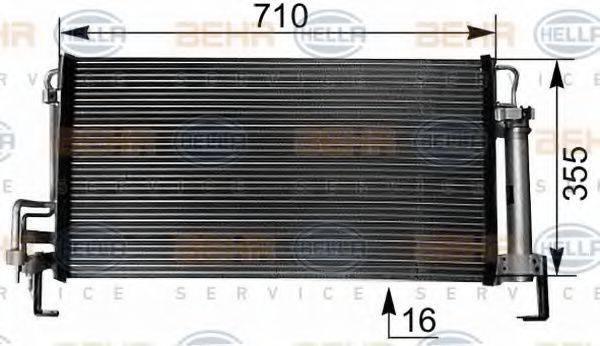 HELLA 8FC351038791 Конденсатор, кондиціонер