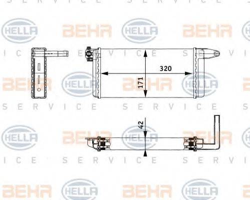 MERCEDES-BENZ 001 835 92 01 Теплообмінник, опалення салону