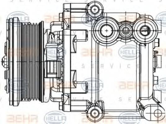 HELLA 8FK351334331 Компресор, кондиціонер