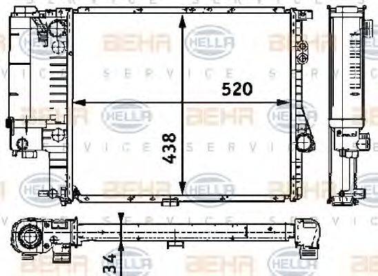 BMW 17 10 1 432 819 Радіатор, охолодження двигуна