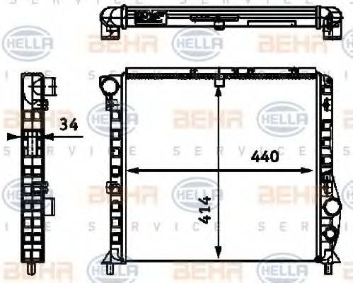 NISSENS 60050 Радіатор, охолодження двигуна