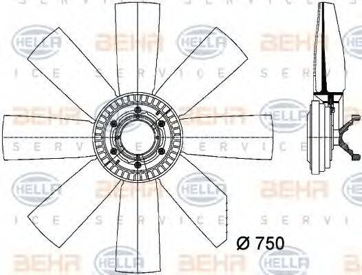 VOLVO 20397619 Вентилятор, охолодження двигуна