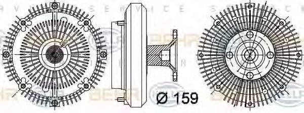 HELLA 8MV376757411 Зчеплення, вентилятор радіатора