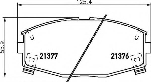 TOYOTA 0446514120 Комплект гальмівних колодок, дискове гальмо