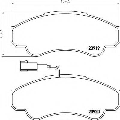 FIAT 71752978 Комплект гальмівних колодок, дискове гальмо