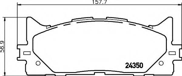 QUINTON HAZELL BP1659 Комплект гальмівних колодок, дискове гальмо