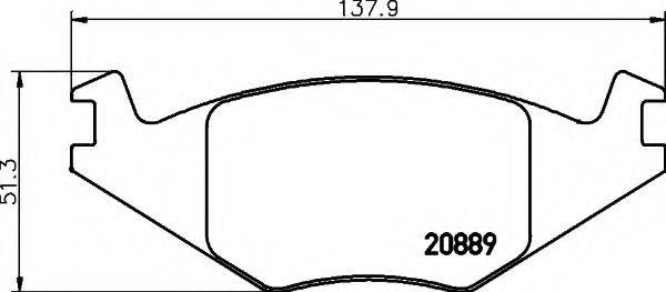 SEAT 191698151E Комплект гальмівних колодок, дискове гальмо