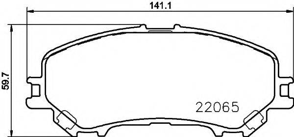 HELLA 22065 Комплект гальмівних колодок, дискове гальмо