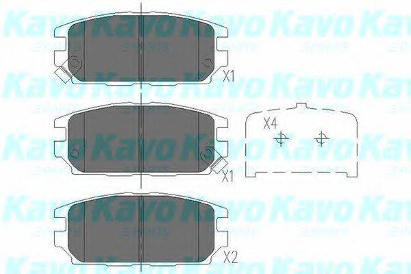 KAVO PARTS KBP5511 Комплект гальмівних колодок, дискове гальмо