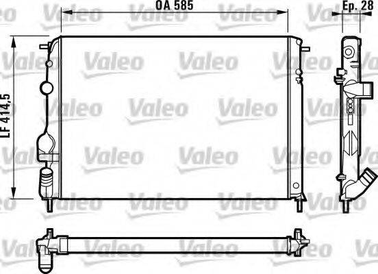 VALEO 732866 Радіатор, охолодження двигуна