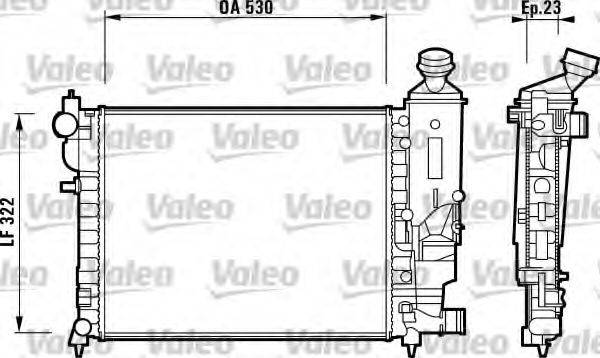 VALEO 732882 Радіатор, охолодження двигуна