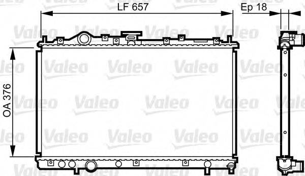 VALEO 732612 Радіатор, охолодження двигуна